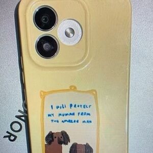 SHEIN Yellow Dog Illustration Phone Case